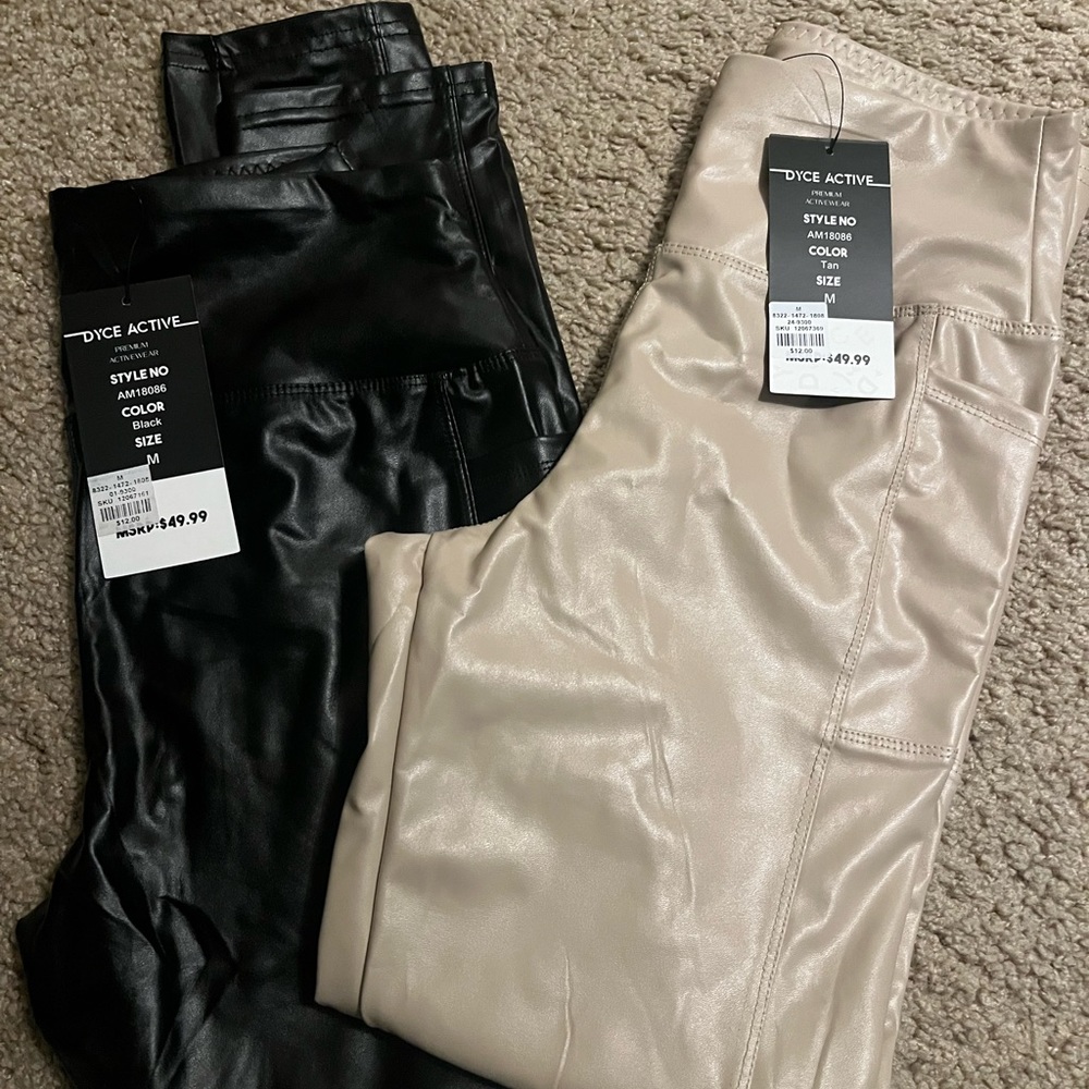 New leather looking pants.